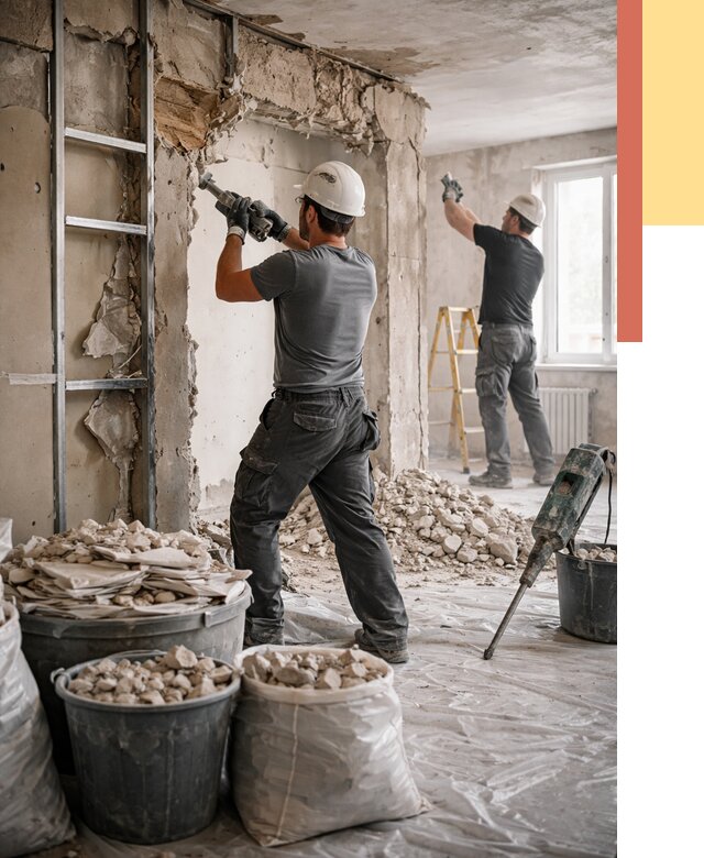 Демонтажные работы в Городце от 2733 руб. — услуги и цена под ключ | ОТДЕЛОЧНИК-Грд