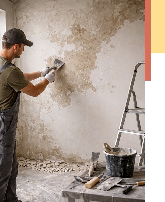 Снятие старой шпаклевки в Городце от 1873 руб. — быстро и недорого | ОТДЕЛОЧНИК-Грд