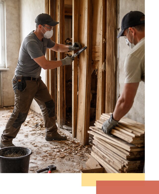 Демонтаж деревянных перегородок в Городце быстро и аккуратно