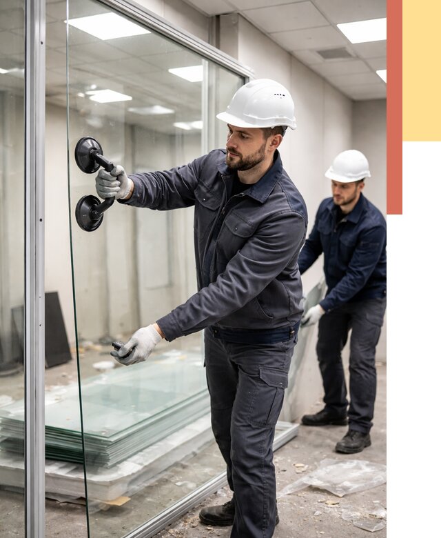 Демонтаж стеклянных перегородок в Городце от 3239 руб. — быстро и недорого | ОТДЕЛОЧНИК-Грд