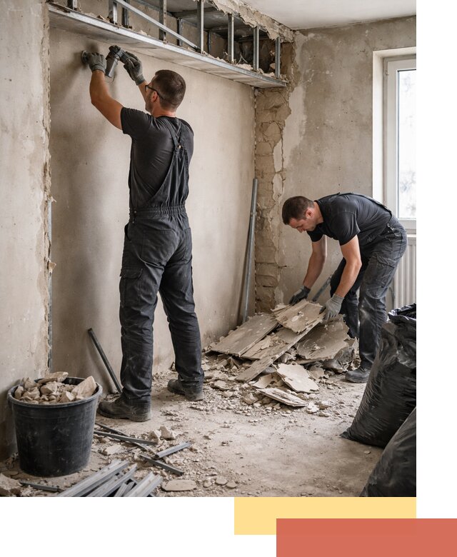 Демонтаж короба из гипсокартона в Городце быстро и аккуратно