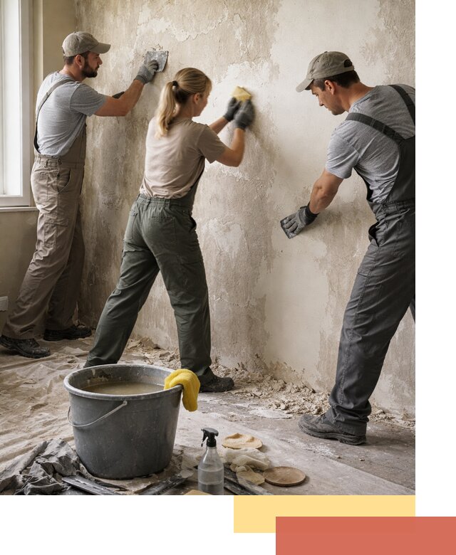 Очистка стен от клея и грунтовки в Городце качественно и быстро