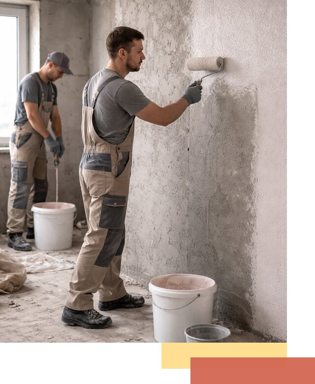 Нанесение бетоноконтакта на стены в Городце для последующей отделки