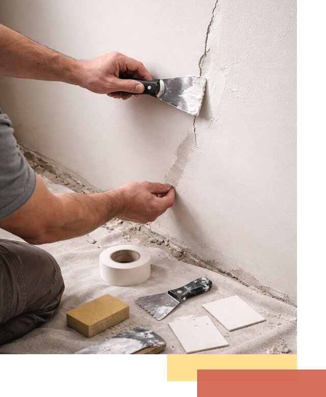 Заделка трещин и сколов в стенах и потолках в Городце