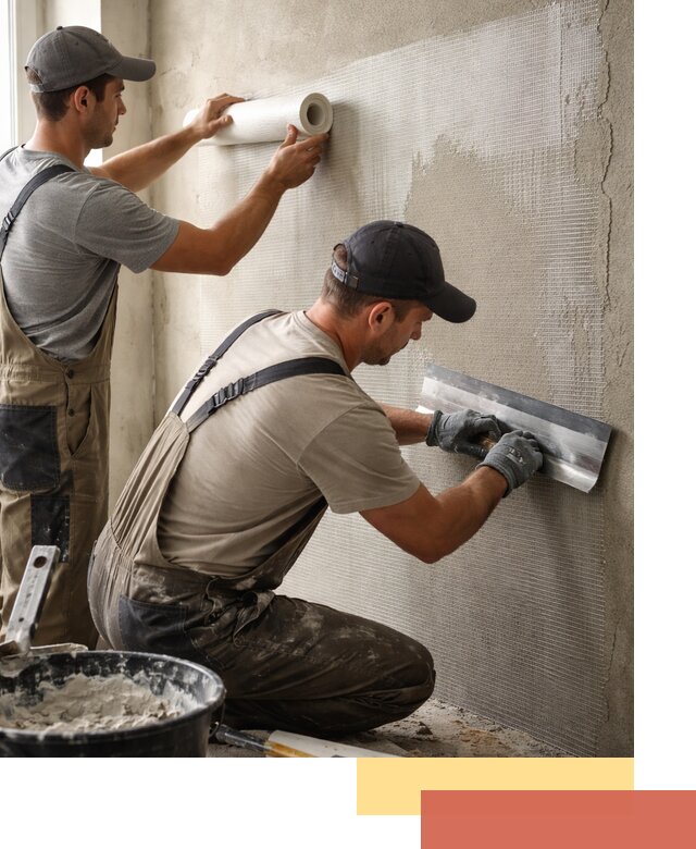 Армирование стен стеклосеткой в Городце для прочной отделки