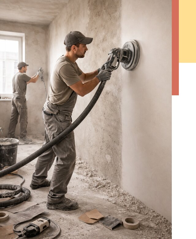 Шлифовка стен в Городце от 1215 руб/м2 — быстро и недорого | ОТДЕЛОЧНИК-Грд