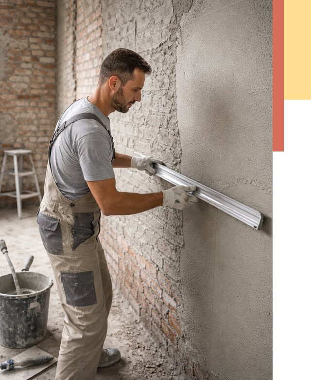 Штукатурка кирпичных стен в Городце от 4555 руб/м2 — быстро и недорого | ОТДЕЛОЧНИК-Грд