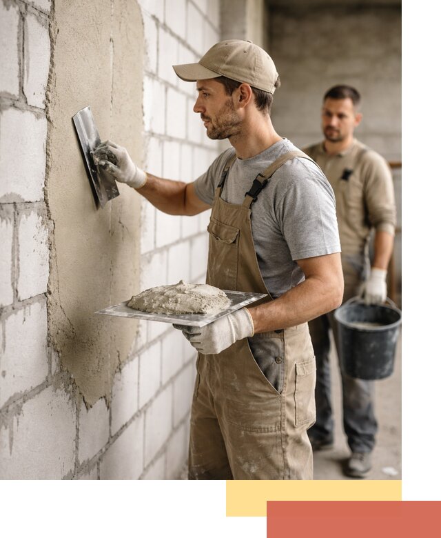 Штукатурка стен из газобетона в Городце под ключ