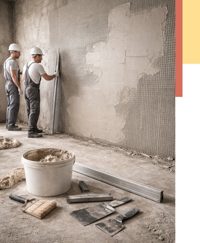 Штукатурка стен по сетке в Городце от 5568 руб./м2 — быстро и недорого | ОТДЕЛОЧНИК-Грд