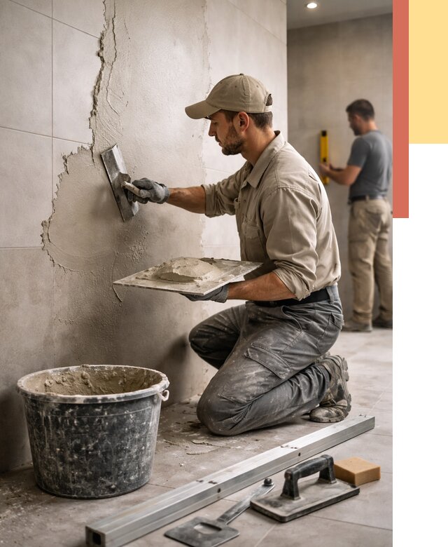 Штукатурка стен в ванной в Городце от 4555 руб./м² — выравнивание под ключ | ОТДЕЛОЧНИК-Грд