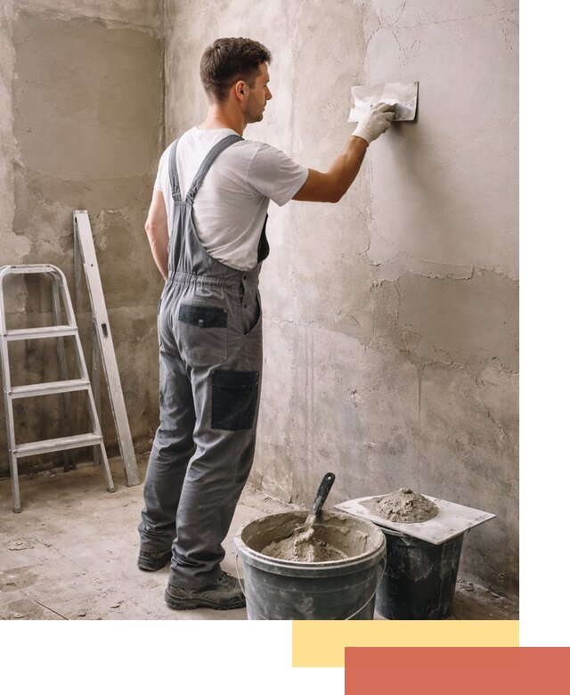 Штукатурка стен в ванной под ключ в Городце