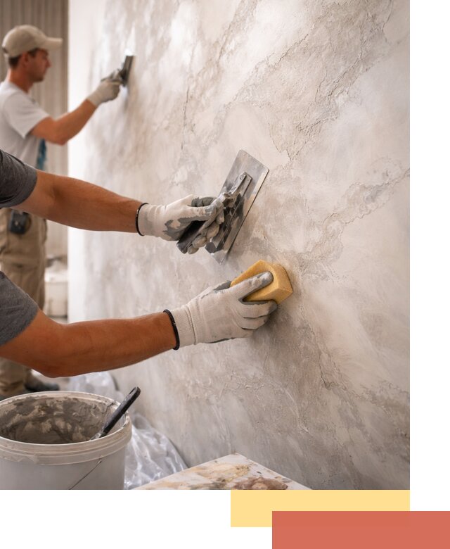 Декоративная штукатурка под мрамор в Городце для стен и потолков