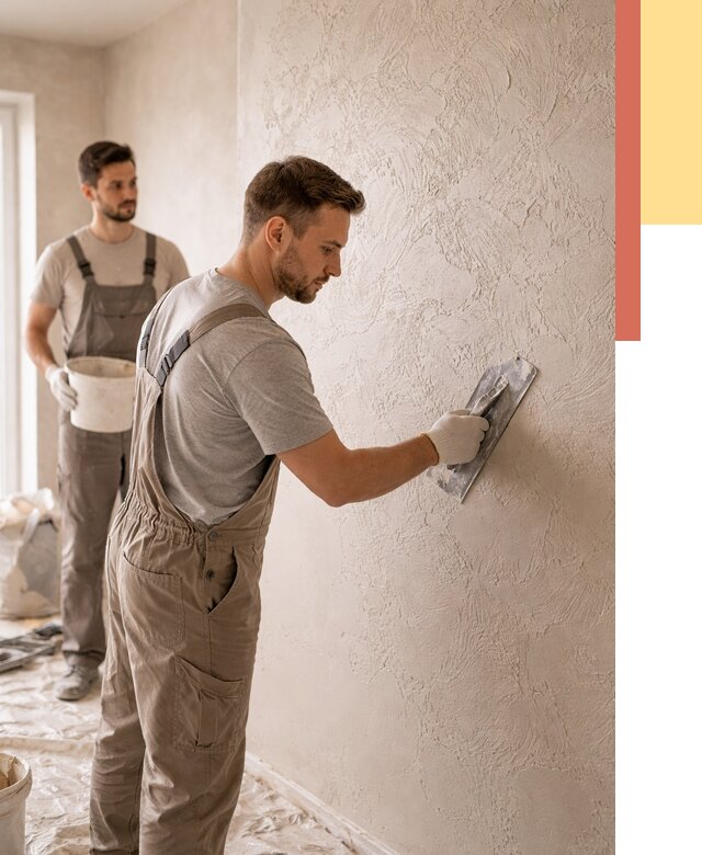 Фактурная штукатурка стен в Городце от 4252 руб./м² — заказать под ключ | ОТДЕЛОЧНИК-Грд