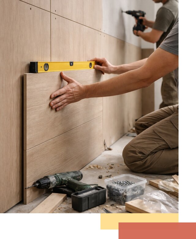 Профессиональный монтаж МДФ панелей на стены в Городце