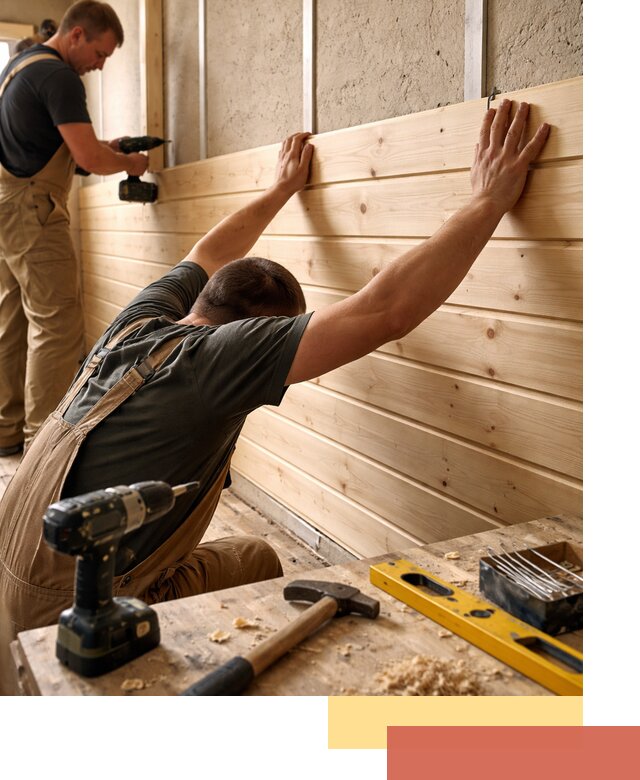 Монтаж деревянной вагонки на стены в Городце быстро и качественно