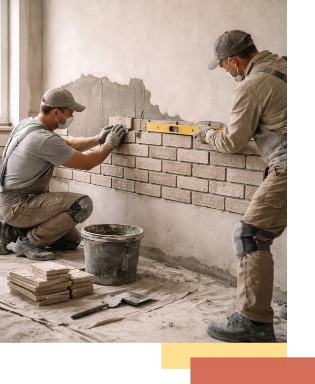 Монтаж декоративного кирпича профессионально в Городце