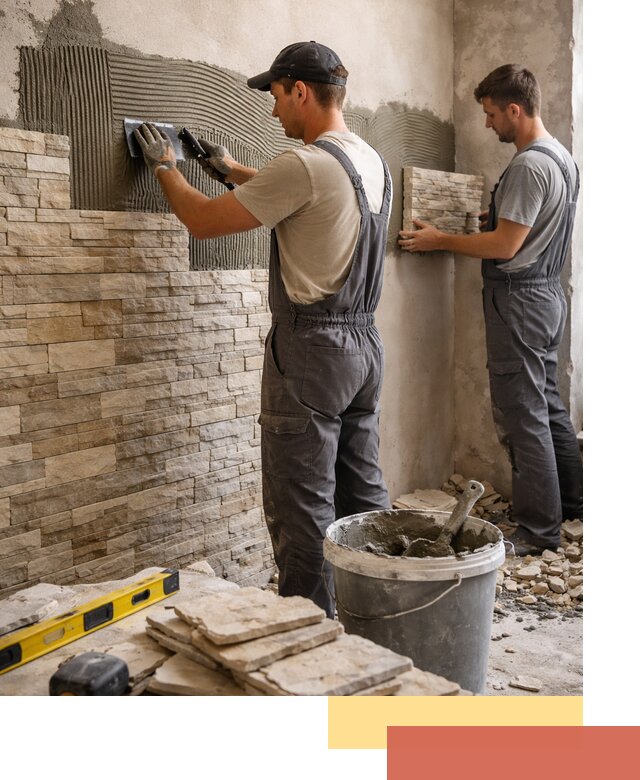 Монтаж искусственного камня в Городце — облицовка стен и фасадов