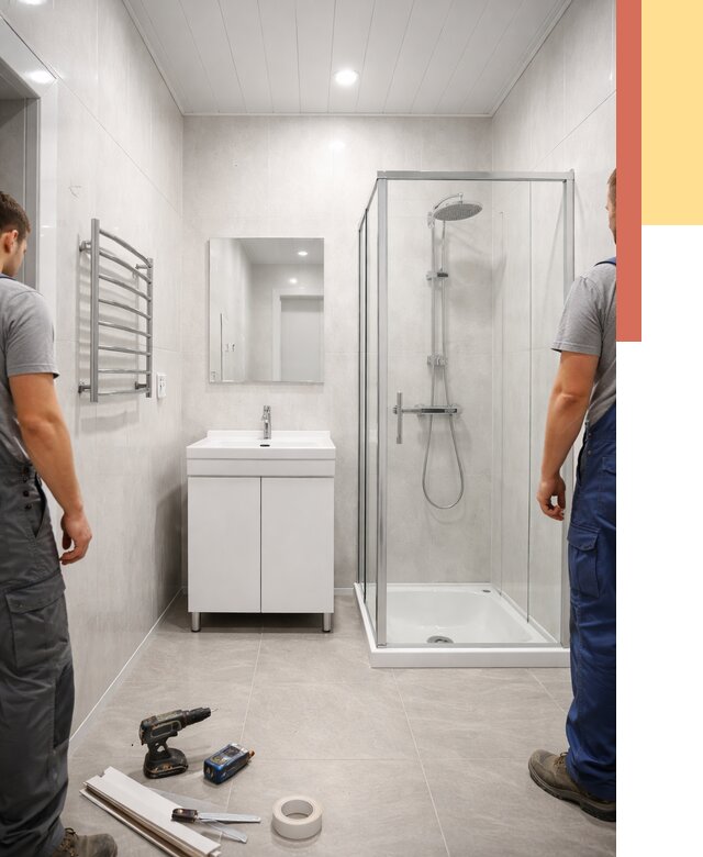 Отделка ванной комнаты панелями ПВХ в Городце от 4555 руб. за м2 | ОТДЕЛОЧНИК-Грд