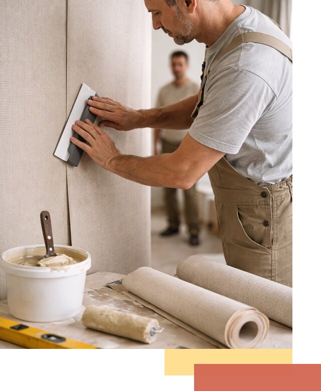 Поклейка текстильных обоев в Городце профессионально и аккуратно