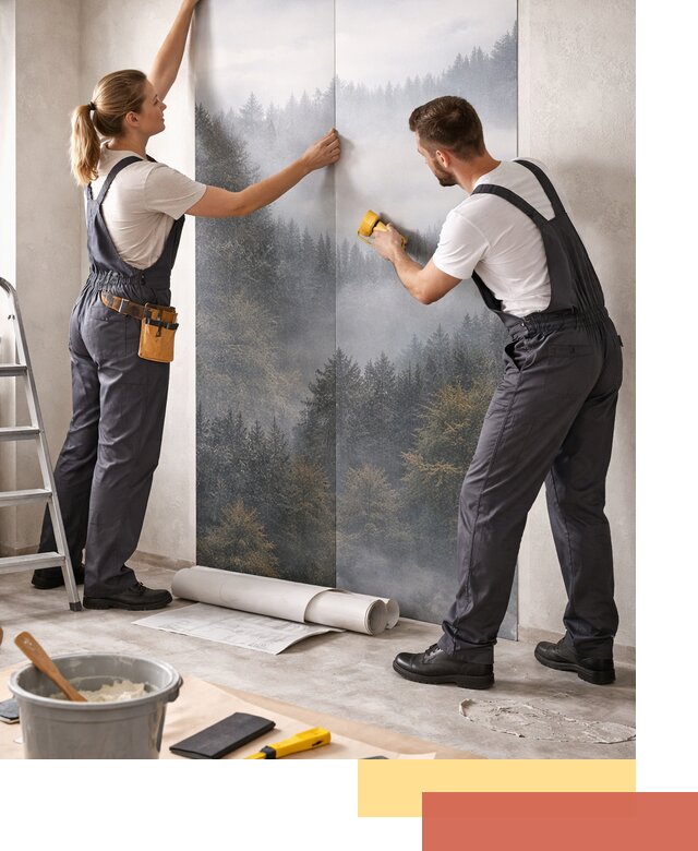 Поклейка фотообоев профессионально в Городце под ключ