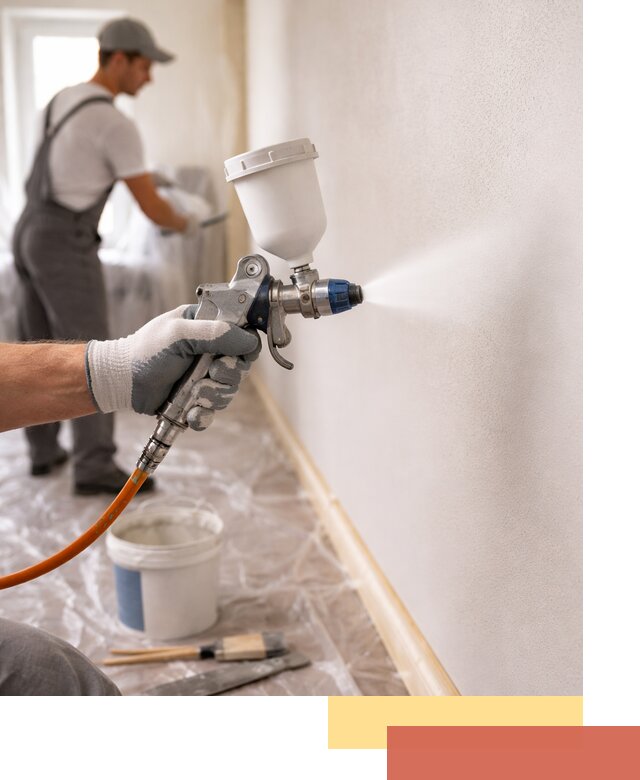 Покраска стен краскопультом в Городце быстро и качественно