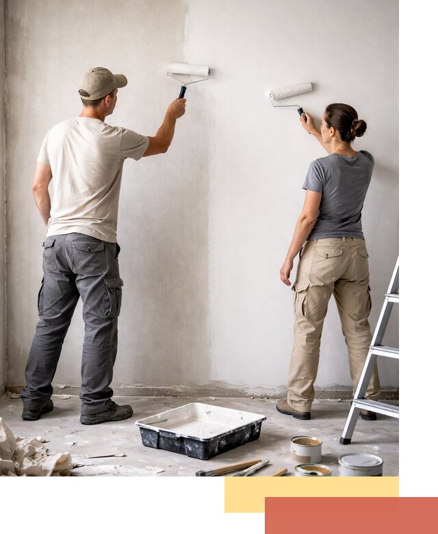 Окраска стен по стеклохолсту в Городце качественно и долговечно