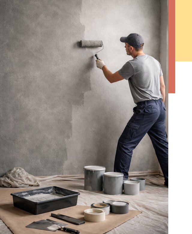 Покраска стен под бетон в Городце от 658 руб. за м2 — быстро и недорого | ОТДЕЛОЧНИК-Грд