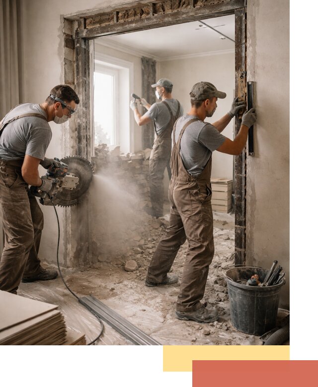 Расширение дверного проема под установку новой двери в Городце