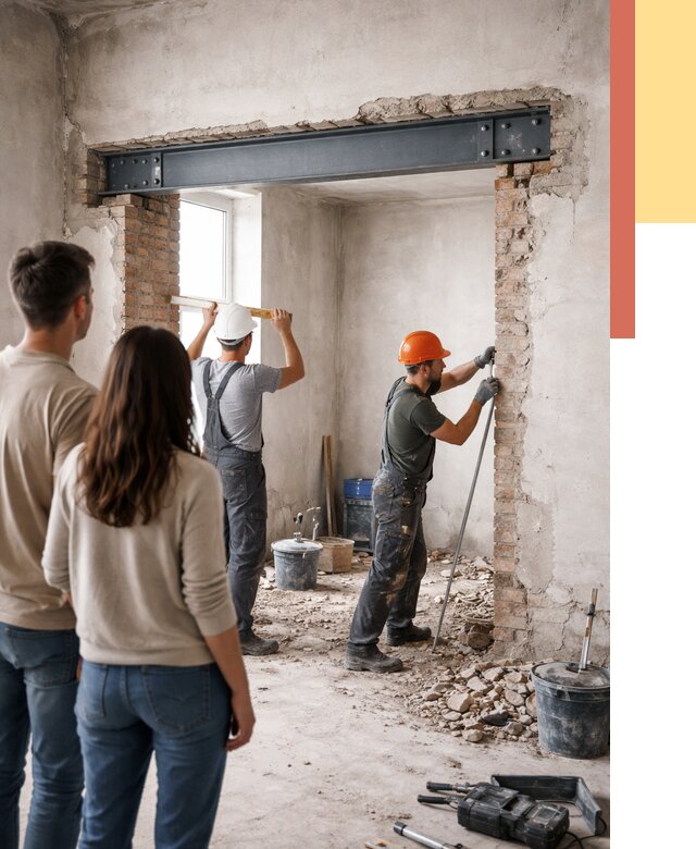 Усиление проема в стене в Городце от 9617 руб. — усиление дверного проема металлоконструкцией | ОТДЕЛОЧНИК-Грд