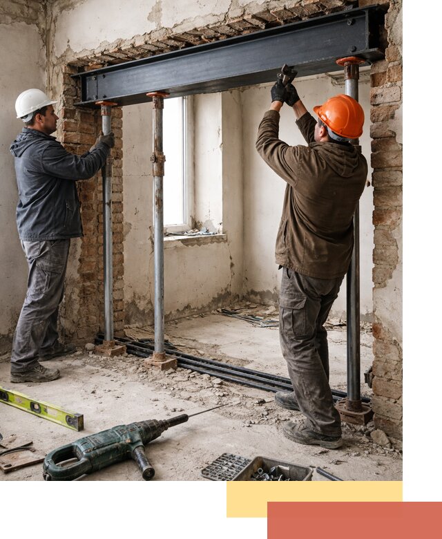 Усиление проема в стене в Городце для расширения и безопасности