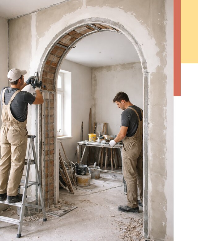 Устройство арочного проема в Городце от 9617 руб. под ключ — быстро и недорого | ОТДЕЛОЧНИК-Грд