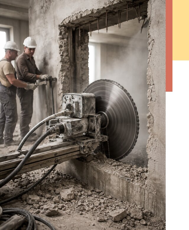 Алмазная резка проемов в Городце от 4555 руб. быстро и недорого | ОТДЕЛОЧНИК-Грд