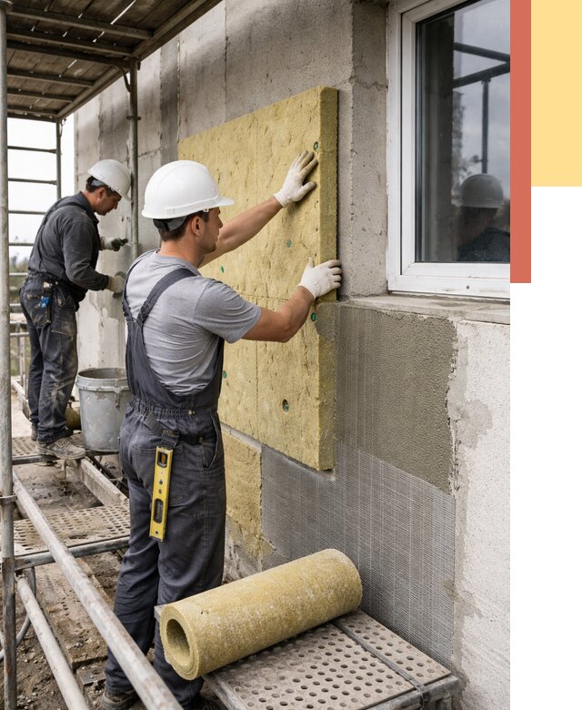 Утепление стен в Городце от 4353 руб. под ключ — быстро и недорого | ОТДЕЛОЧНИК-Грд