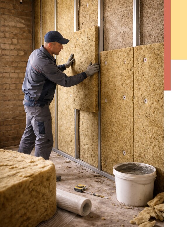 Утепление стен минватой в Городце от 1367 руб./м2 — недорого и быстро | ОТДЕЛОЧНИК-Грд