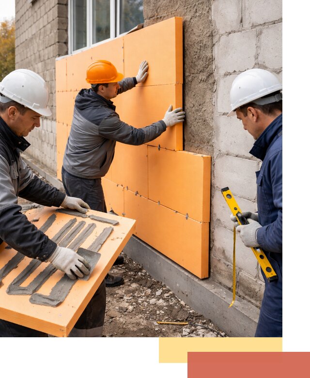 Утепление фасада пеноплексом под ключ в Городце