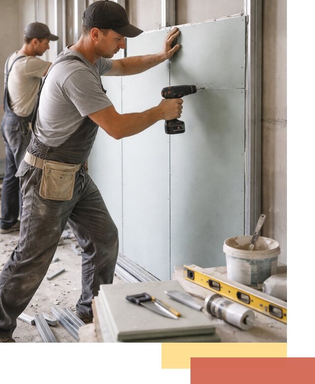 Кладка влагостойких перегородок ПГП в Городце