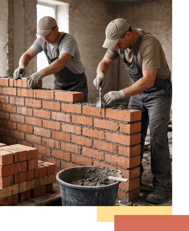 Кладка кирпичных перегородок под ключ в Городце