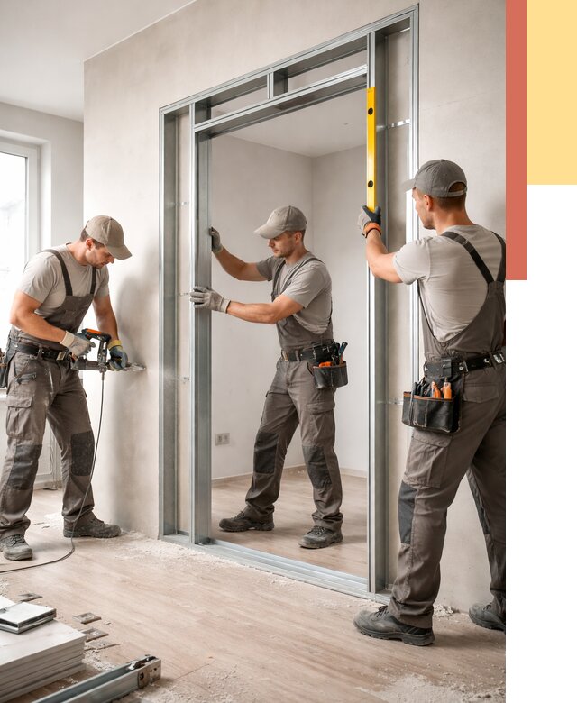 Устройство дверного проема в перегородке в Городце от 4555 руб. под ключ | ОТДЕЛОЧНИК-Грд