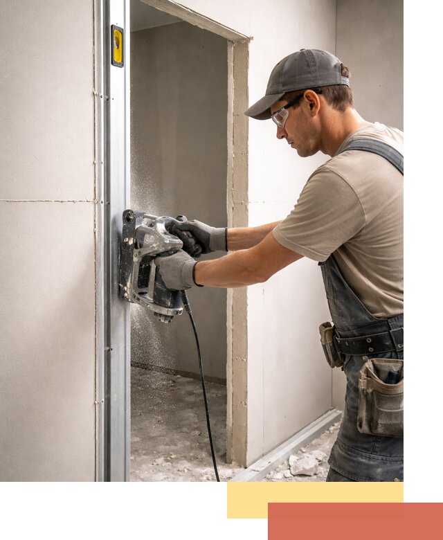 Устройство дверного проема в перегородке в Городце