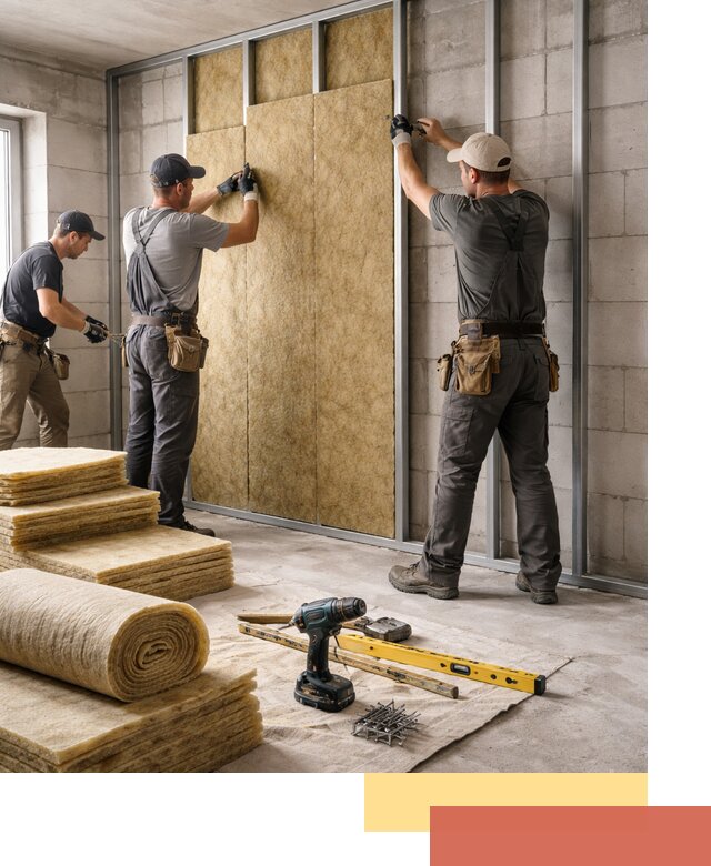 Шумоизоляция перегородок из блоков в Городце — монтаж и защита шумоизоляцией