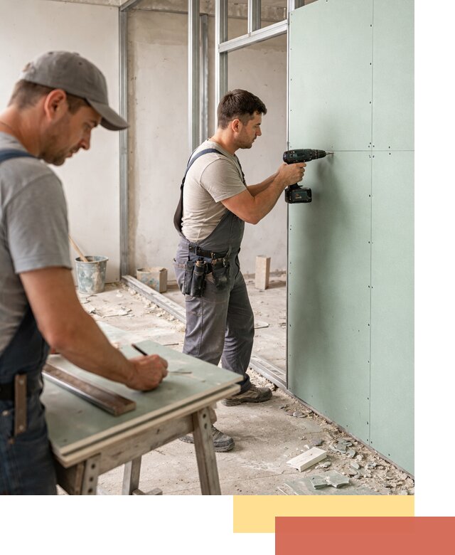 Перегородки из влагостойкого гипсокартона под ключ в Городце