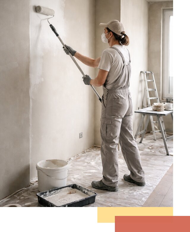 Покраска перегородок из гипсокартона в Городце качественно и недорого