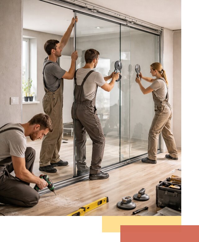 Изготовление стеклянных перегородок на заказ в Городце