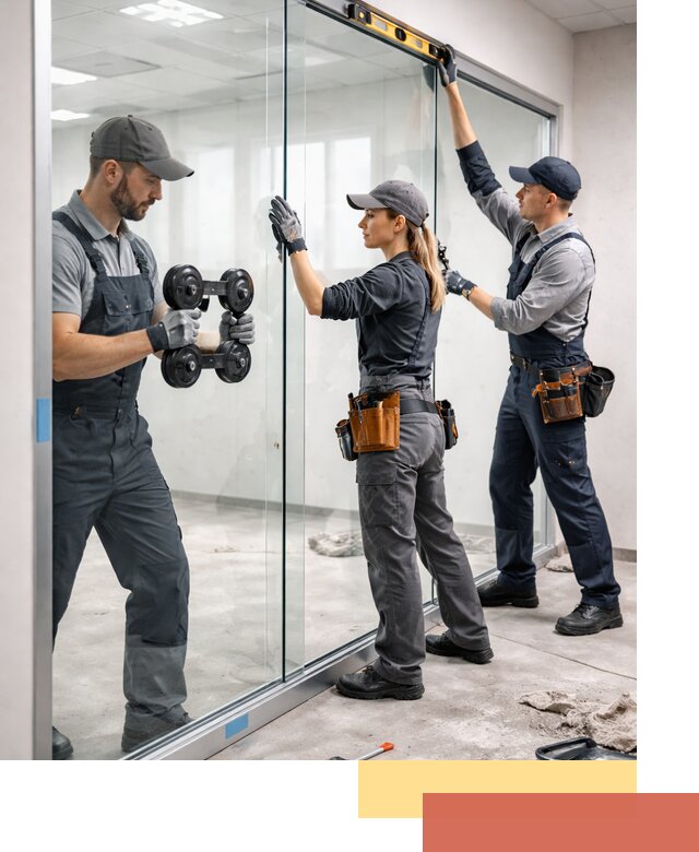 Профессиональный монтаж стеклянных перегородок в Городце