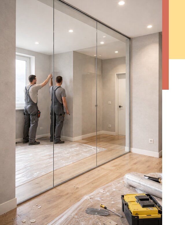 Безрамные стеклянные перегородки в Городце — монтаж от 9617 руб. | ОТДЕЛОЧНИК-Грд