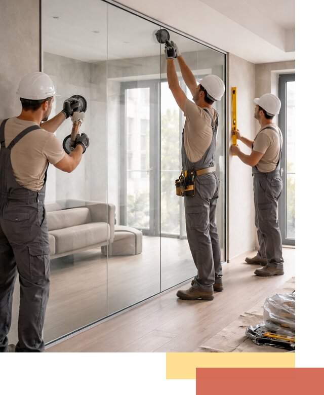 Перегородки из закаленного стекла в Городце для офисов и квартир