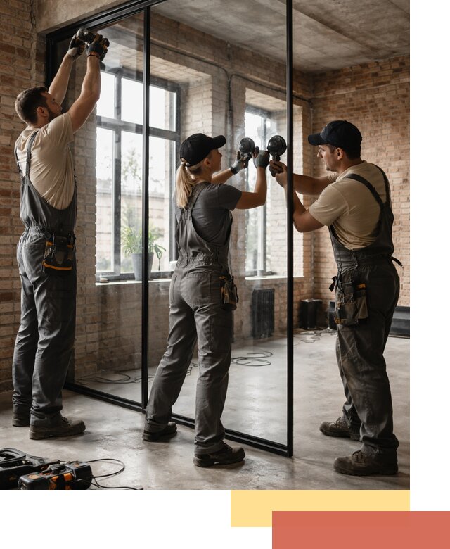 Стеклянные перегородки лофт — изготовление и монтаж в Городце