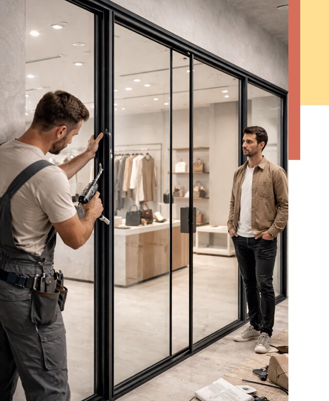 Стеклянные перегородки для магазинов в Городце от 8301 руб. под ключ | ОТДЕЛОЧНИК-Грд