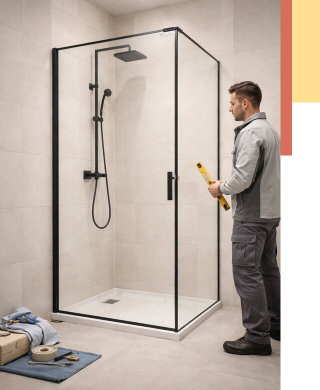 Стеклянные перегородки для душа в Городце от 12654 руб. | Монтаж под ключ — ОТДЕЛОЧНИК-Грд