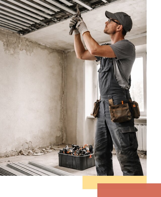 Демонтаж реечного потолка в Городце быстро и аккуратно